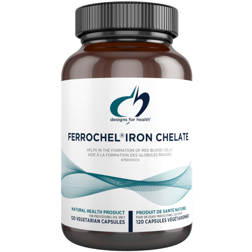 Designs for Health Ferrochel Iron Chelate 120 Veg Minerals - Iron at Village Vitamin Store