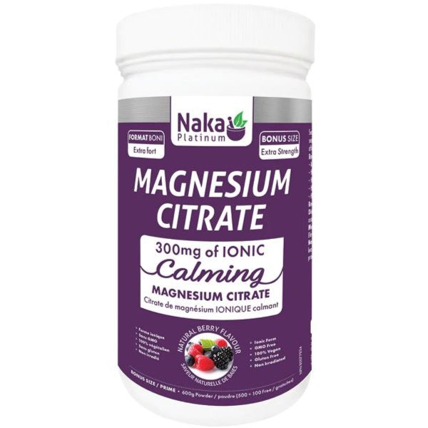 Naka Platinum Magnesium Citrate 300mg Berry 500+100g Minerals - Magnesium at Village Vitamin Store