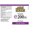 Natural Factors Vitamin E 200 IU 90 Softgels Vitamins - Vitamin E at Village Vitamin Store
