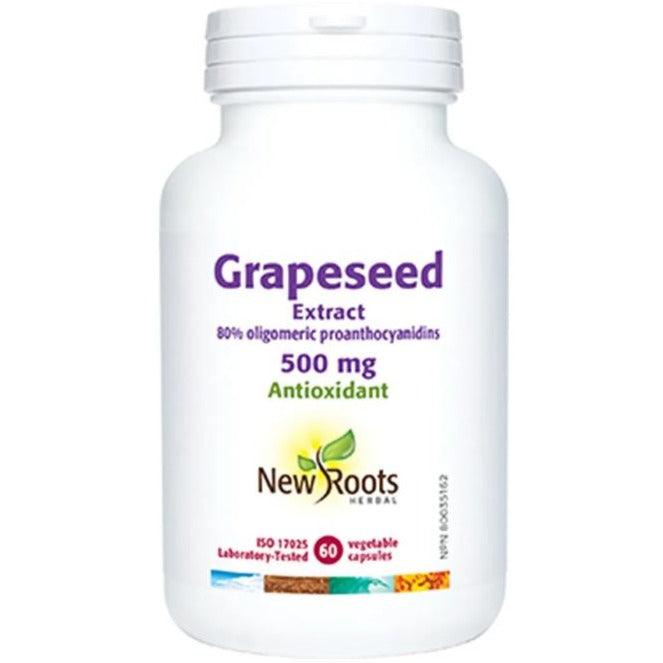 New Roots Grape Seed Extract 500mg 60 Veggie Caps Supplements at Village Vitamin Store