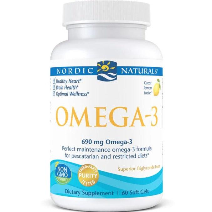Nordic Naturals Omega 3 Lemon 60 gels Supplements - EFAs at Village Vitamin Store
