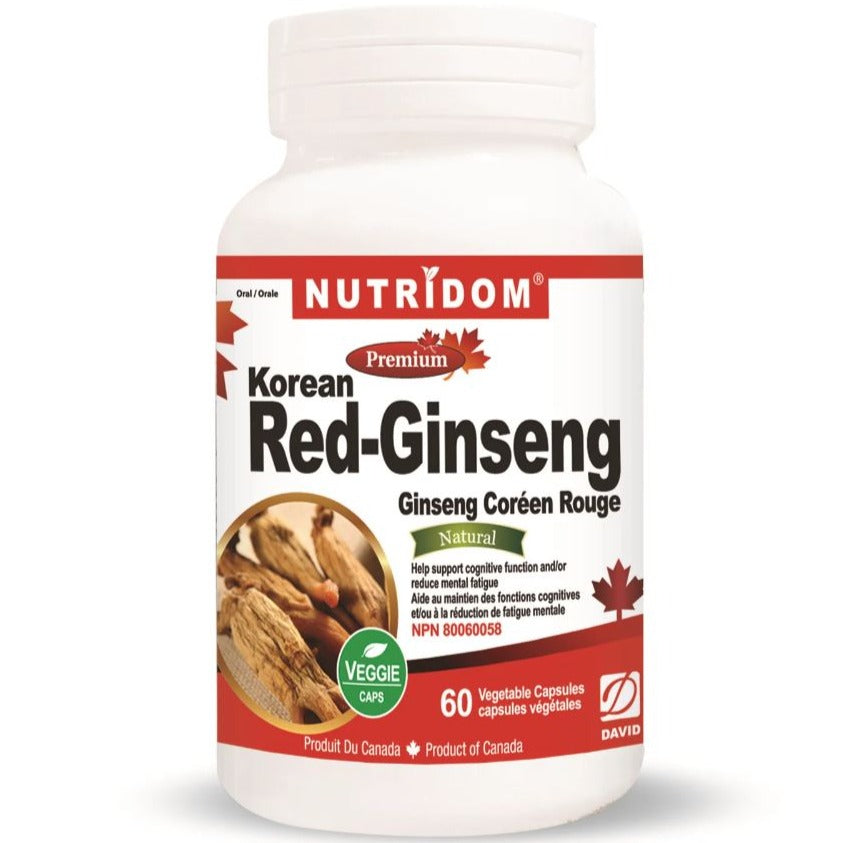 Nutridom Panax Ginseng 500mg, 8% Ginsenoside (60 Vegetable Capsules) Supplements at Village Vitamin Store