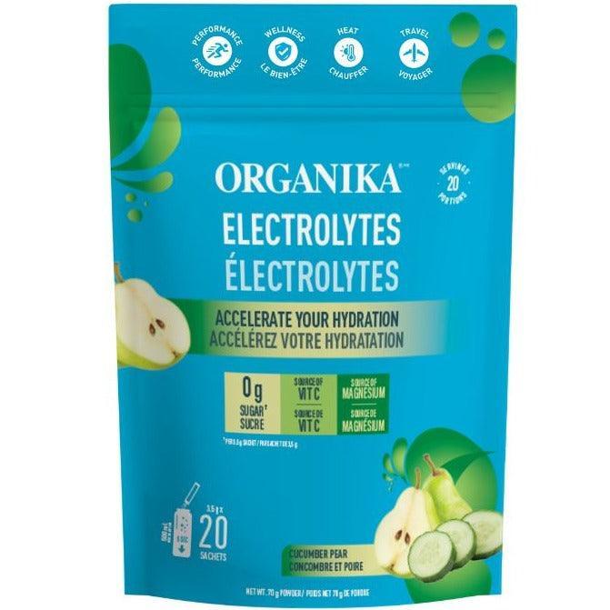 Organika Electrolytes Cucumber Pear 20x3.5g Village Vitamin Store