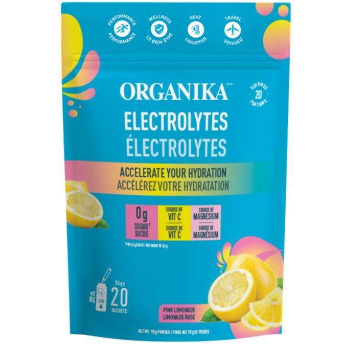 Organika Electrolytes Pink Lemonade 20x3.5g Supplements at Village Vitamin Store