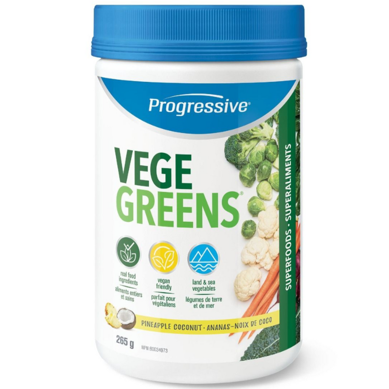 Progressive VegeGreens Pineapple Coconut 265g Supplements - Greens at Village Vitamin Store