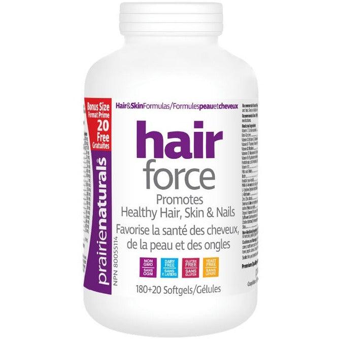 Prairie Naturals Hair Force 180+20 Softgels Supplements - Hair Skin & Nails at Village Vitamin Store