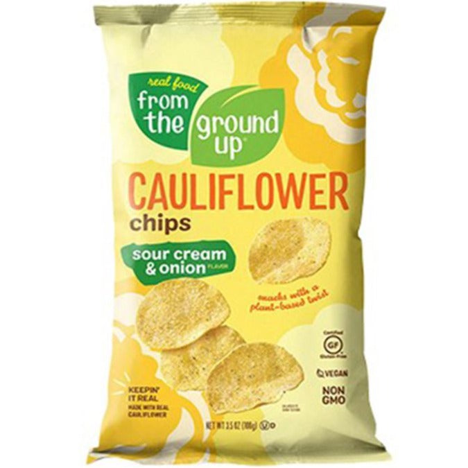 from the ground up Cauliflower Potato Chips Sour Cream & Onion 100g Food Items at Village Vitamin Store