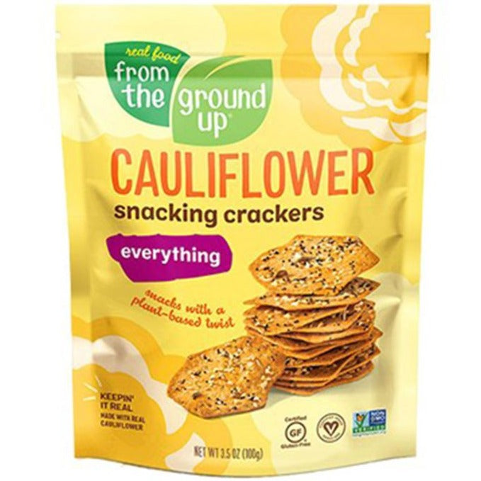 From the ground up Cauliflower Snacking Crackers Everything 100g Food Items at Village Vitamin Store