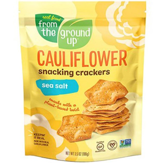 From the ground up Cauliflower Snacking Crackers Sea Salt 100g Food Items at Village Vitamin Store