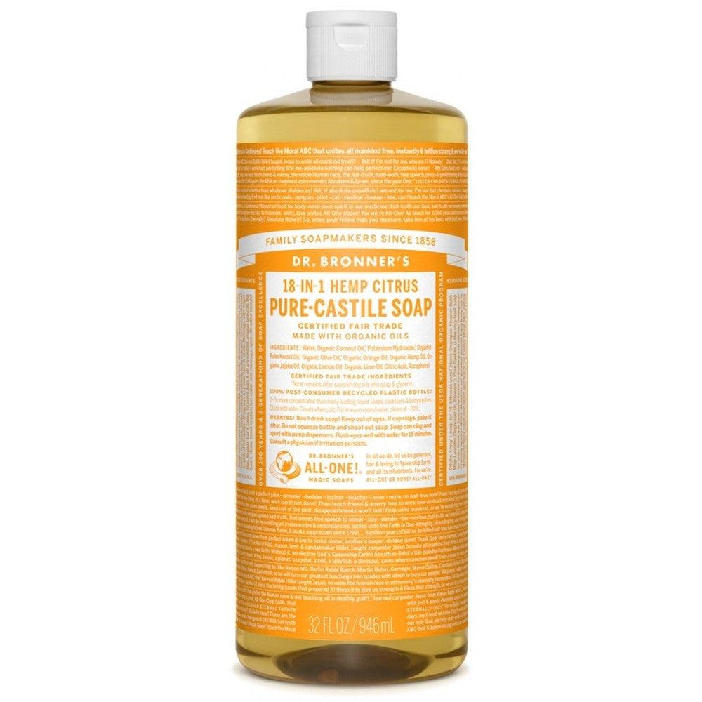 Dr. Bronner's 18-In-1 Pure-Castile Liquid Soap Citrus 946mL Soap & Gel at Village Vitamin Store