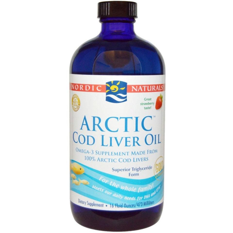 Nordic Naturals, Arctic Cod Liver Oil, Strawberry 237ML Supplements - EFAs at Village Vitamin Store