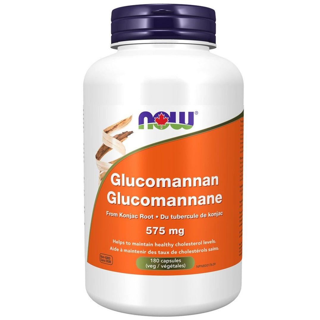 NOW Glucomannan 575 mg 180 Veggie Caps Supplements - Blood Sugar at Village Vitamin Store