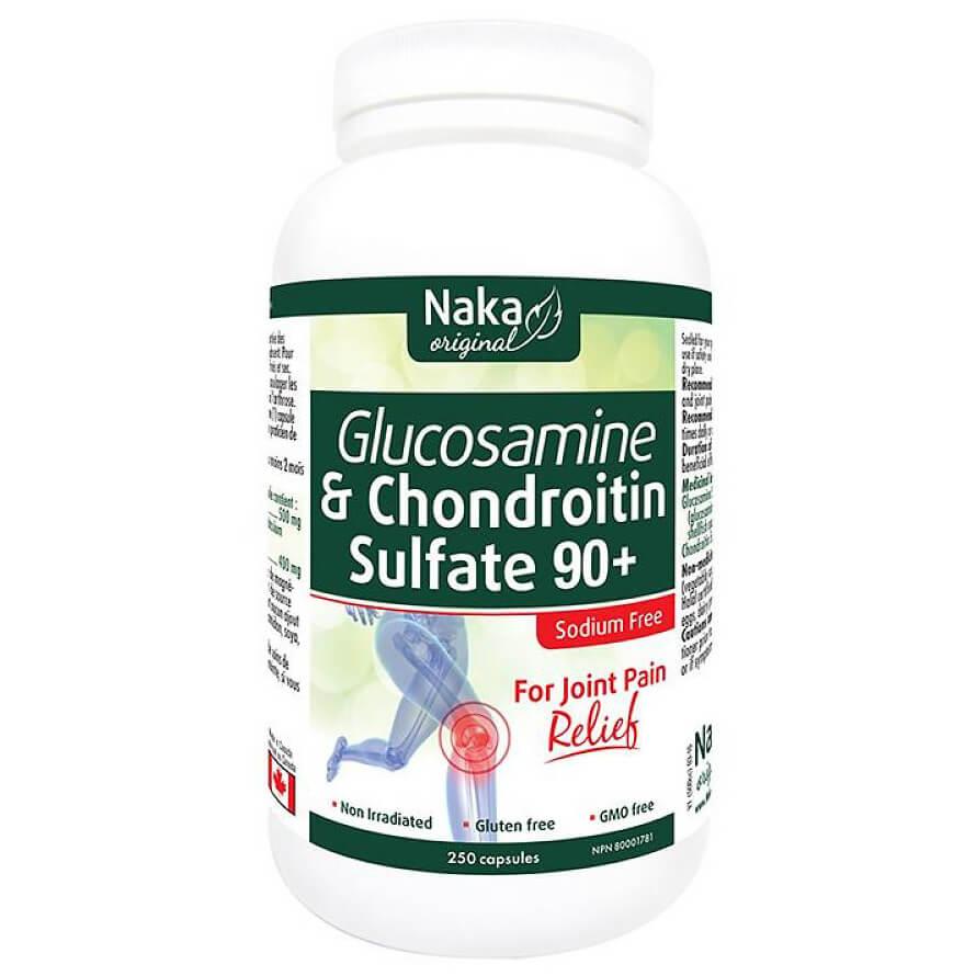 Naka Glucosamine & Chondroitin Sulfate 90+ 250 Caps Supplements - Joint Care at Village Vitamin Store