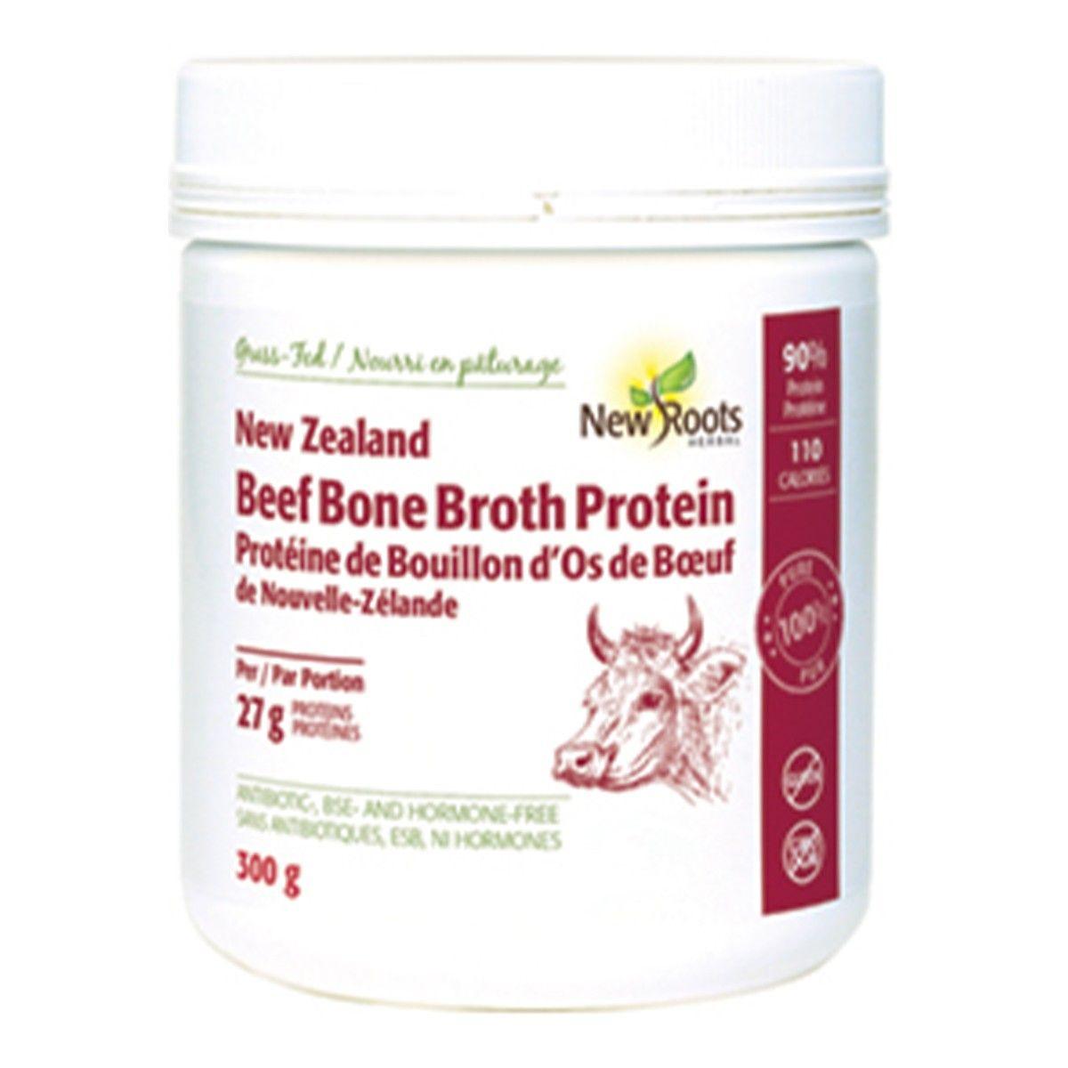 New Roots New Zealand Beef Bone Broth Protein 300g Supplements - Protein at Village Vitamin Store