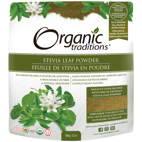 Organic Traditions Organic Stevia Leaf Powder 100g Village Vitamin Store