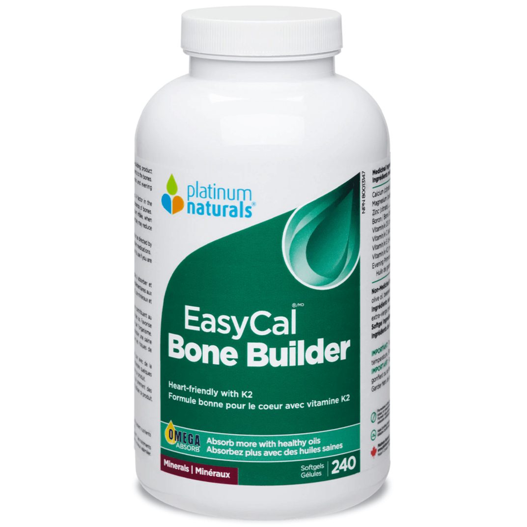 Platinum Naturals Easycal Bone Builder Minerals 240 Softgels Supplements - Bone Health at Village Vitamin Store