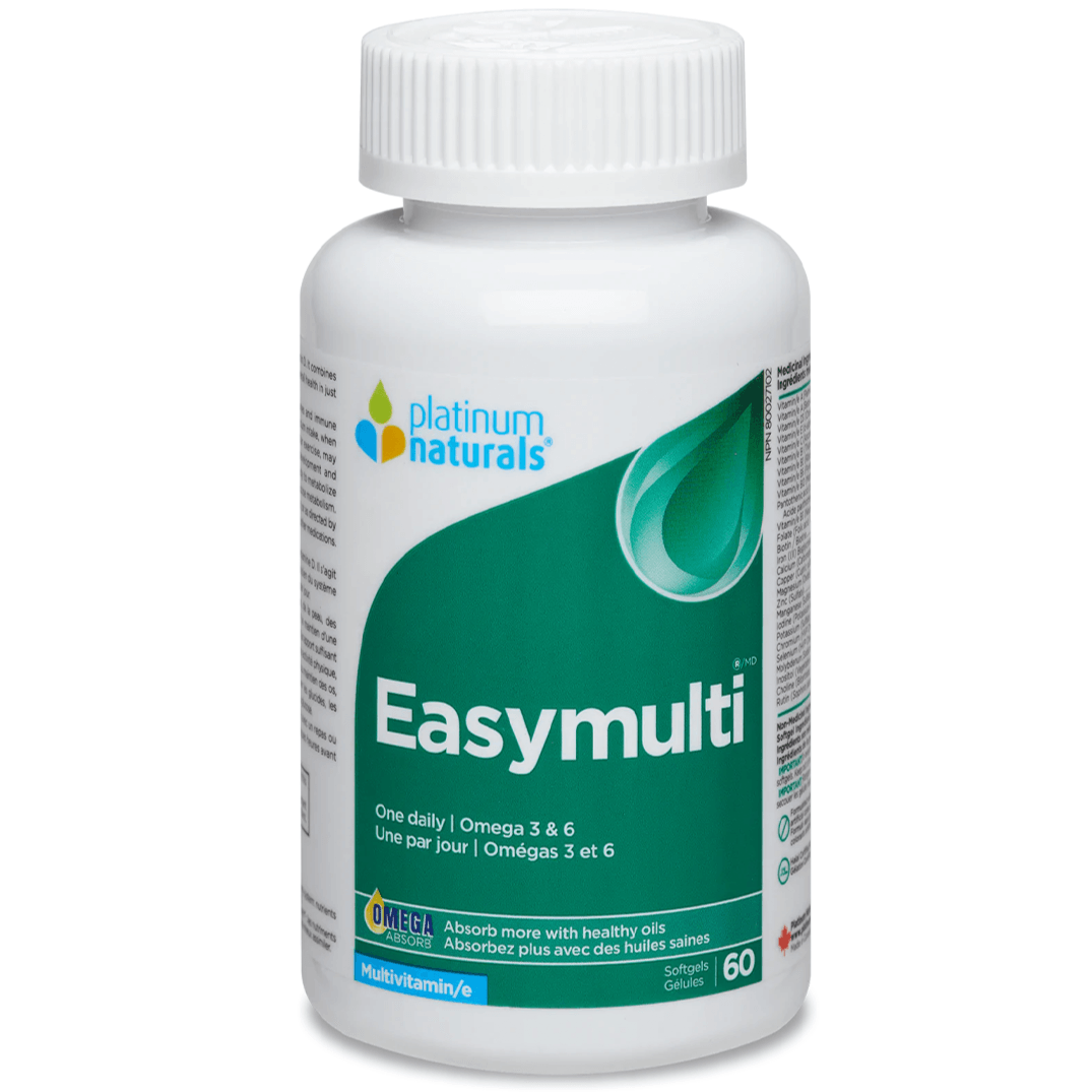 Platinum Naturals Easymulti 60 Softgels Vitamins - Multivitamins at Village Vitamin Store