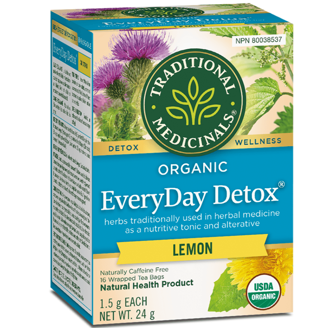 Traditional Medicinals Organic Everyday Detox Lemon 16 Tea Bags Food Items at Village Vitamin Store