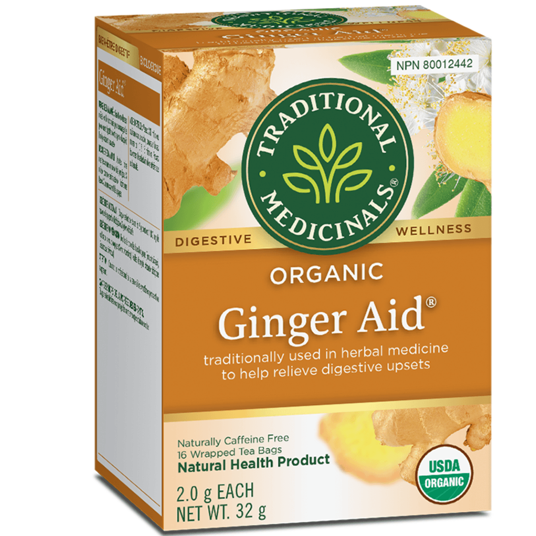 Traditional Medicinals Organic Ginger Aid 16 Tea Bags Food Items at Village Vitamin Store