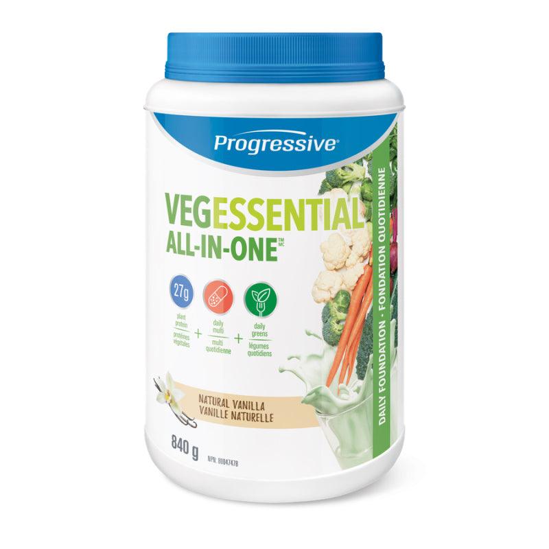 Progressive VegEssential All in One Natural Vanilla 840G Supplements - Protein at Village Vitamin Store