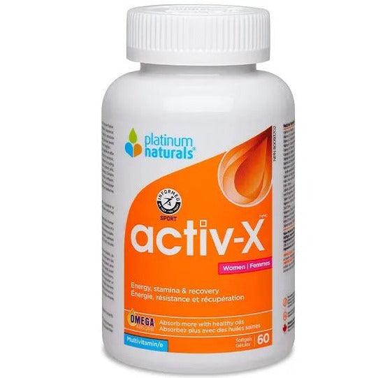 Platinum Naturals Activ-X for Women 60 Softgels Vitamins - Multivitamins at Village Vitamin Store