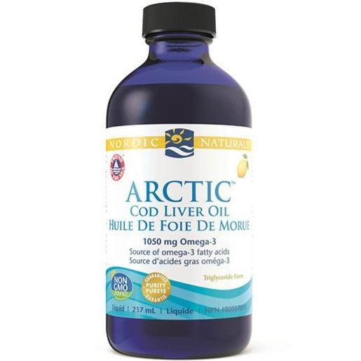 Nordic Naturals Arctic Cod Liver Oil Lemon 237mL Supplements - EFAs at Village Vitamin Store