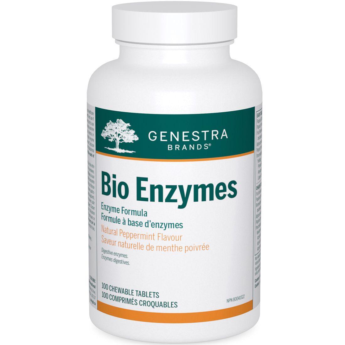 Genestra Bio Enzymes 100 Chewable Tabs Supplements - Digestive Enzymes at Village Vitamin Store