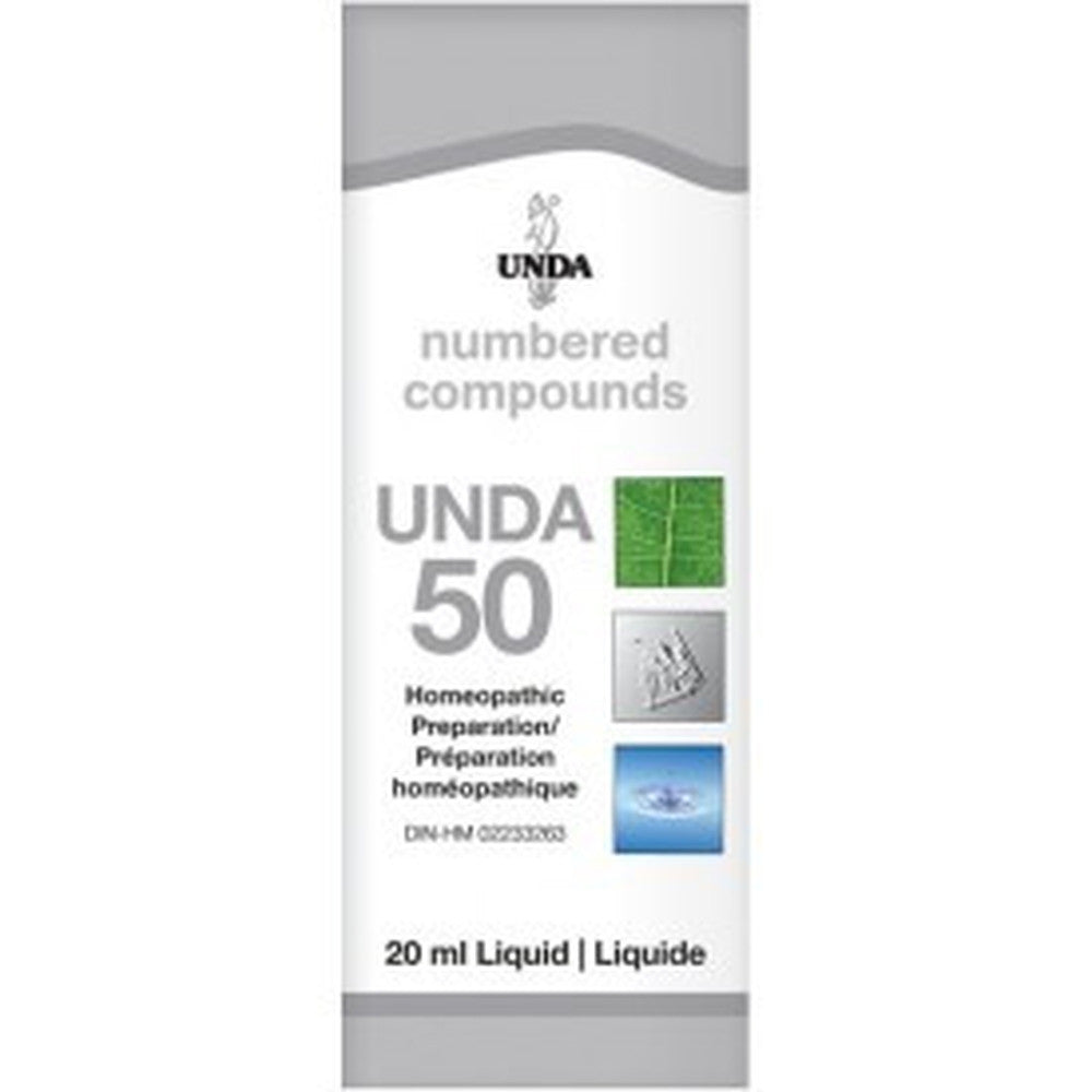 UNDA Numbered Compounds UNDA 50 20ML Homeopathic at Village Vitamin Store