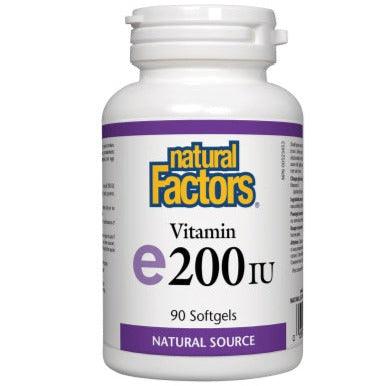 Natural Factors Vitamin E 200 IU 90 Softgels Vitamins - Vitamin E at Village Vitamin Store
