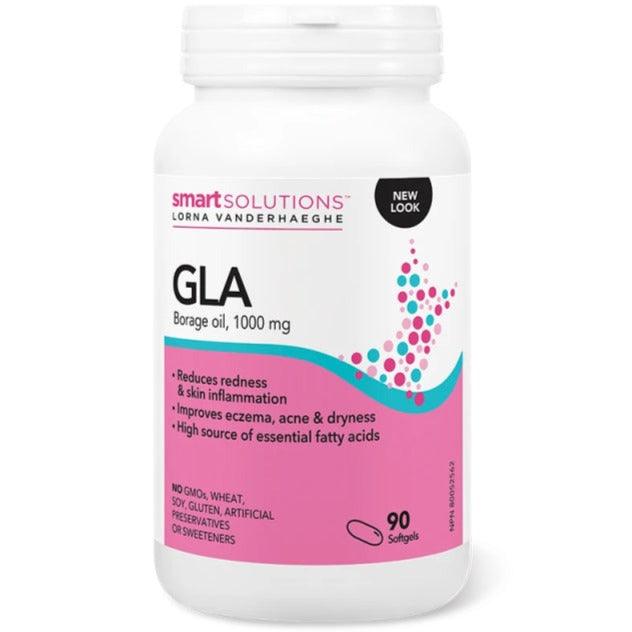 Smart Solutions GLA Borage Oil 1000mg 90 Softgels Supplements - Hair Skin & Nails at Village Vitamin Store
