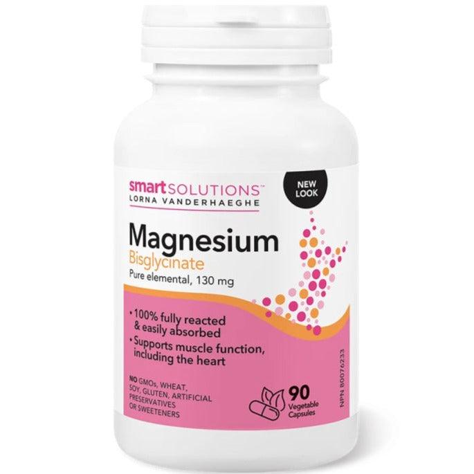 Smart Solutions Magnesium Bisglycinate 130mg 90 Veggie Caps Minerals - Magnesium at Village Vitamin Store