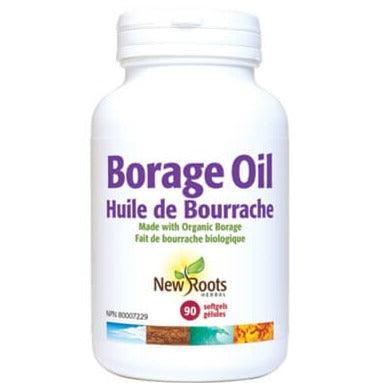New Roots Borage Oil 1200mg 90 Softgels Supplements - EFAs at Village Vitamin Store