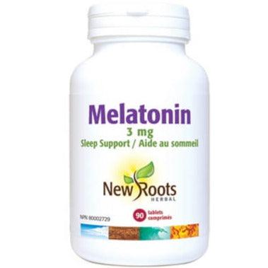 New Roots Melatonin 3mg 90 Tabs Supplements - Sleep at Village Vitamin Store