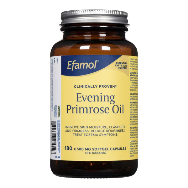 Flora Efamol Evening Primrose Oil 500MG 180 Caps (previously Beautiful-Skin)