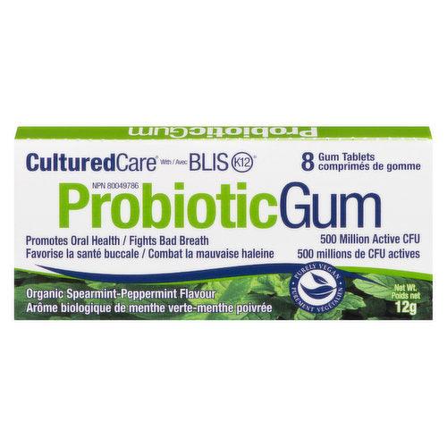 Prairie Naturals Probiotic Gum Spearmint-Peppermint 8 Gum Tablets-Village Vitamin Store