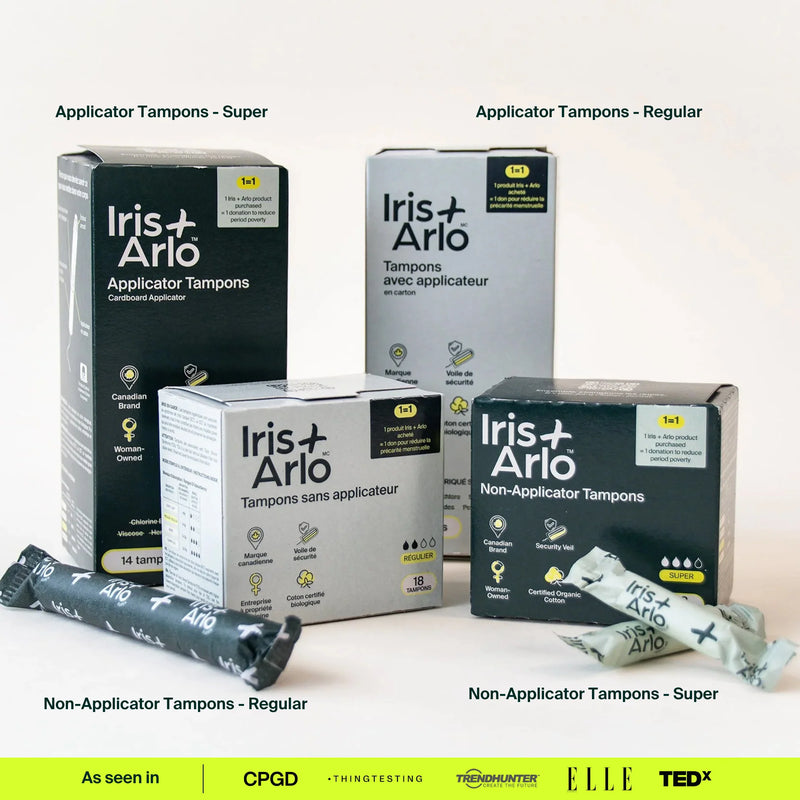 Iris + Arlo 100% Cotton Applicator Tampons 16 Regular Tampons