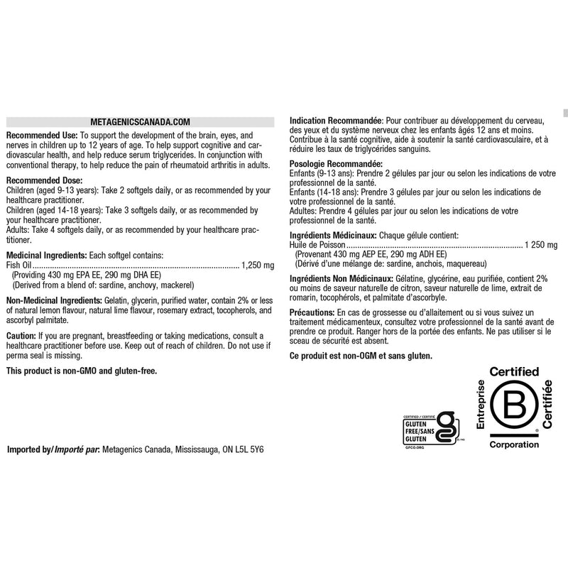 Metagenics OmegaGenics EPA-DHA 720 - 120 Softgels