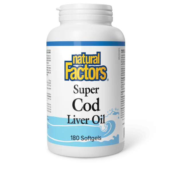 Natural Factors Super Cod Liver Oil 180 Softgels