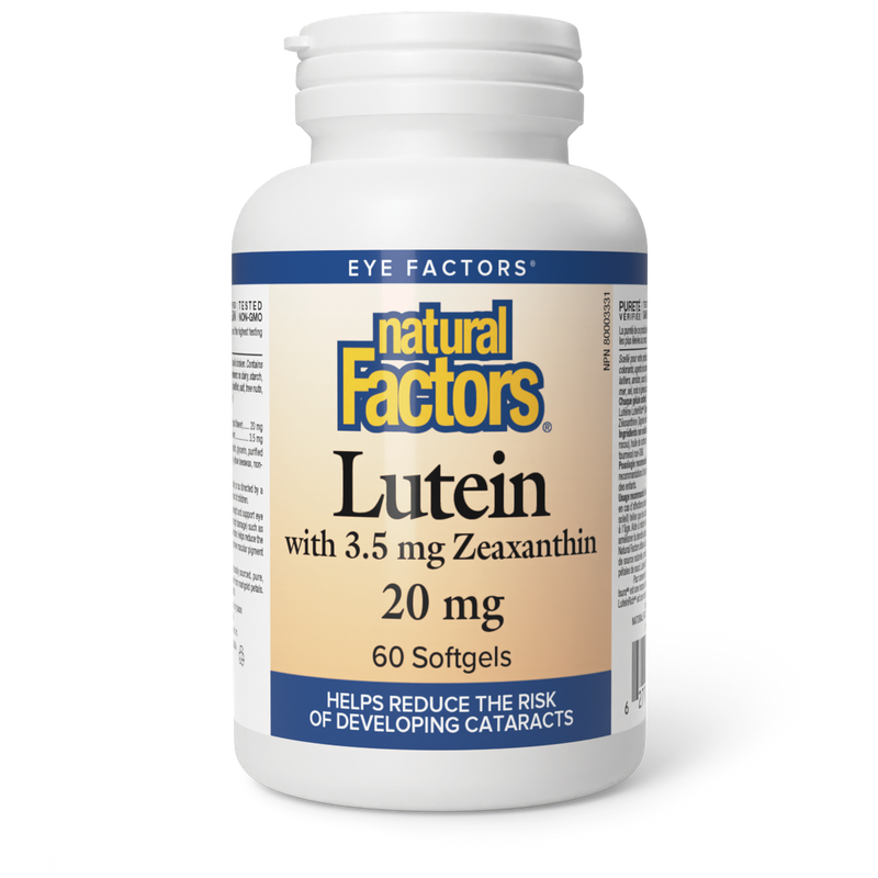 Natural Factors Lutein 20mg 60 Softgels