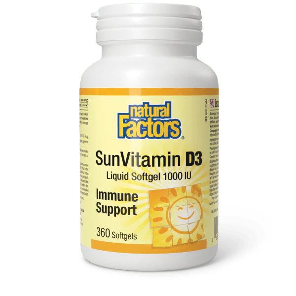 Natural Factors Vitamin D3 1000IU 360 Softgels