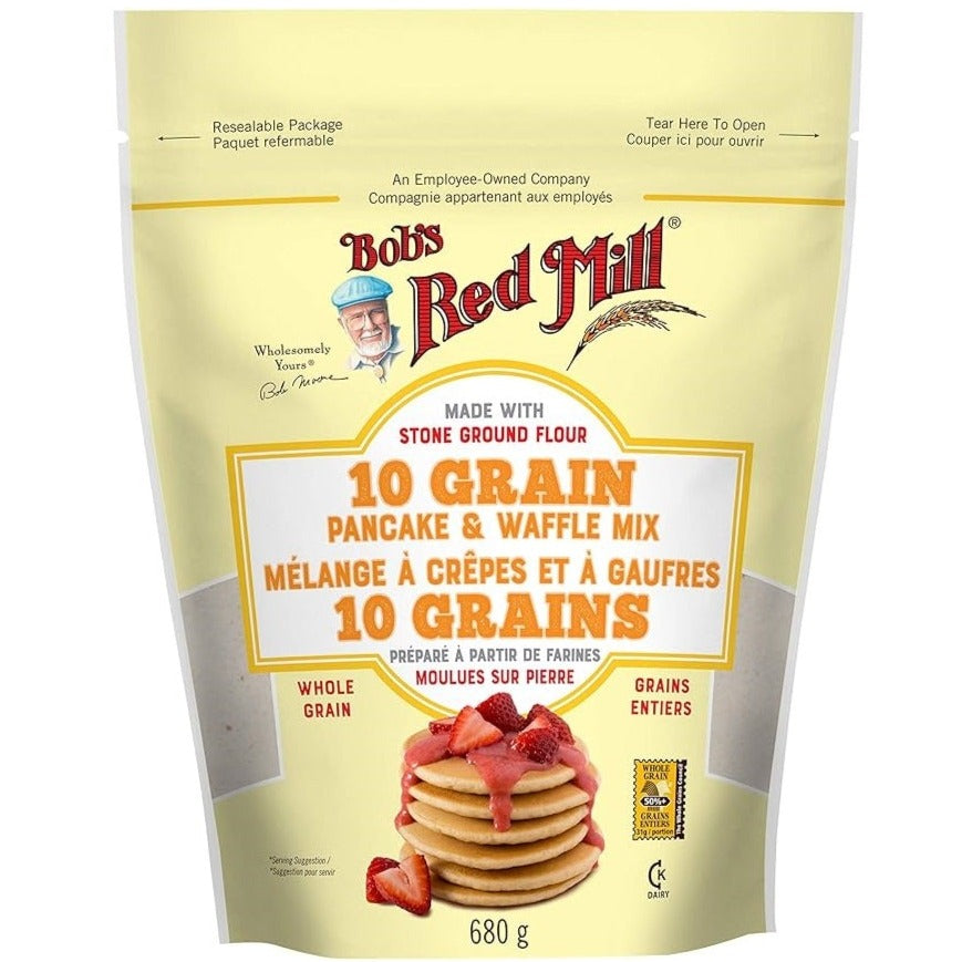 Bob's Red Mill 10 Grain Pancake & Waffle Mix 680g Food Items at Village Vitamin Store