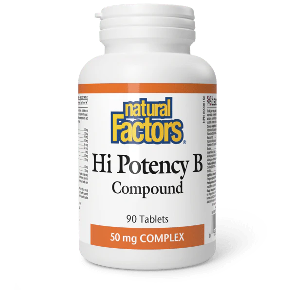 Natural Factors Hi Potency B Compound 50mg 90 Tablets