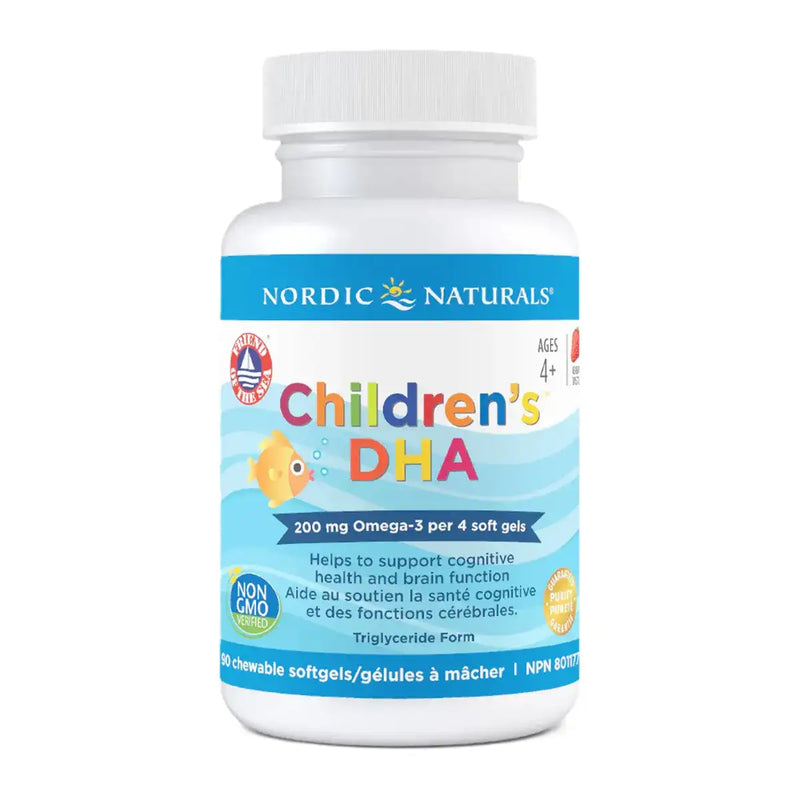 Nordic Naturals Children's DHA-Strawberry Flavour 200mg 90 Chewable Softgels
