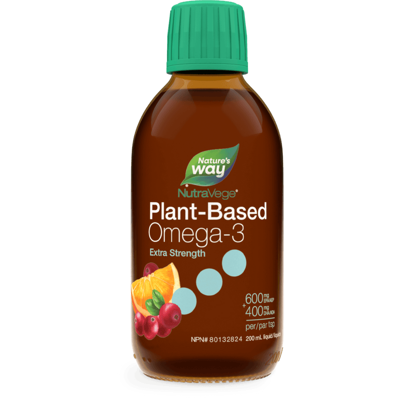 NutraVege Omega-3 Plant Based Extra Strength Cranberry Orange 200mL