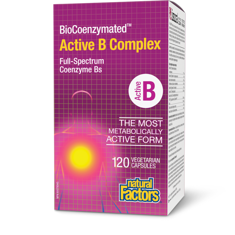 Natural Factors BioCoenzymated™ Active B Complex 120 Vegetarian Capsules