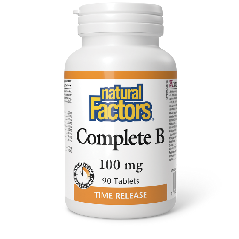 Natural Factors Complete B Time Release 100mg 90 Tabs