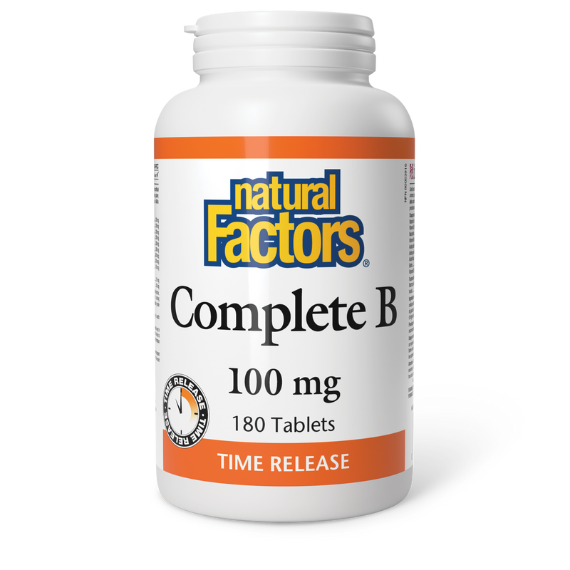 Natural Factors Complete B Time Release 100mg 180 Tabs