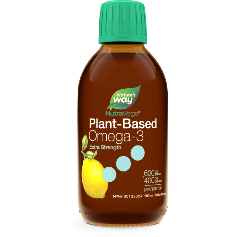 NutraVege Omega-3 Plant Based, Extra Strength lemon  200 mL