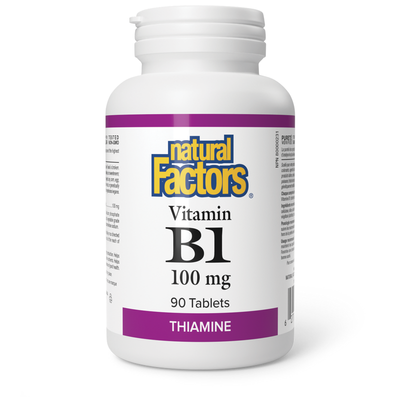 Natural Factors Vitamin B1 Thiamine 100mg 90 Tabs