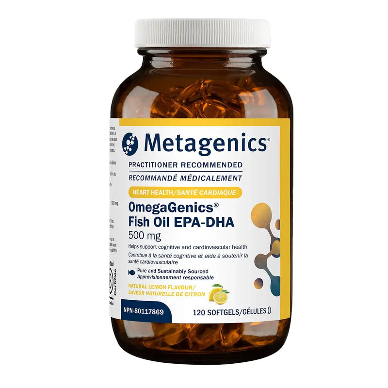 Metagenics Omegagenics EPA-DHA 500 Lemon 120 Softgels